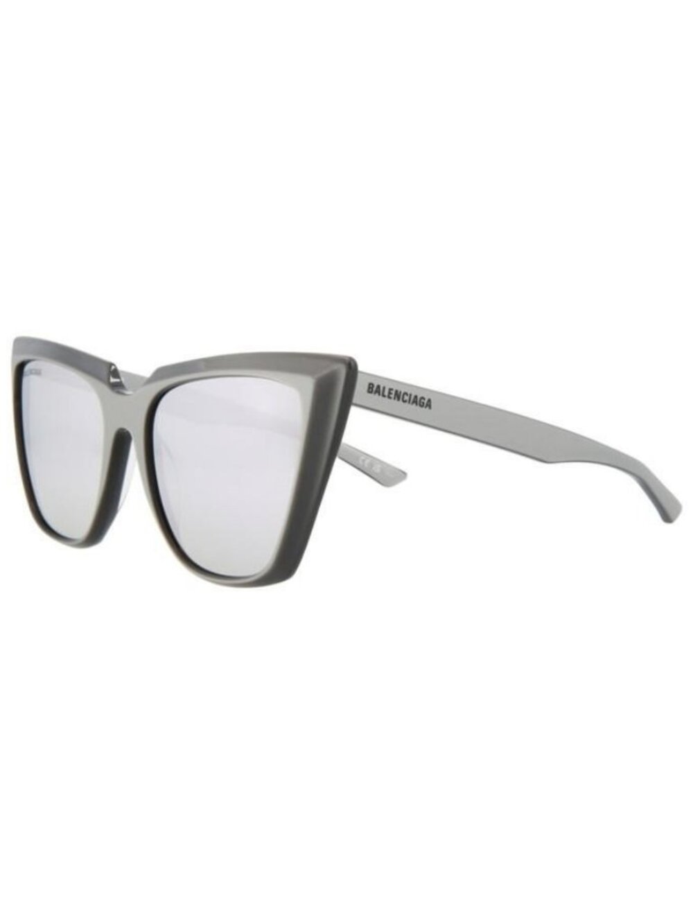 New Balenciaga Womens Cat Eye Silver Silver Silver Fashion Designer Sunglasses
